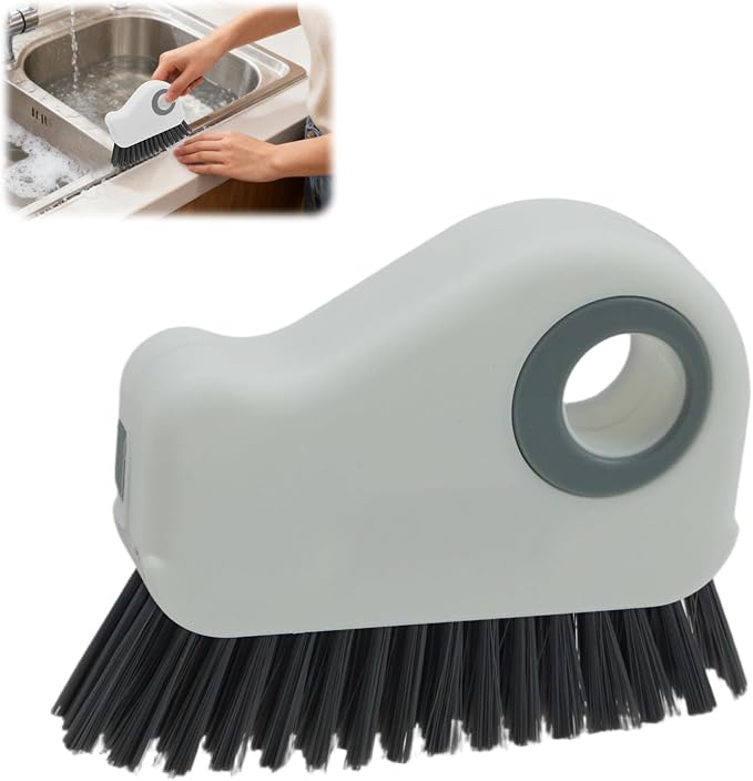 Groove Cleaning Brush, 2 in 1 Window Track Cleaning Brush with Built-in Mini Shovel - Multi - Functional Window Sill Cleaner Tool for Door/Window Grooves & Dead Corners