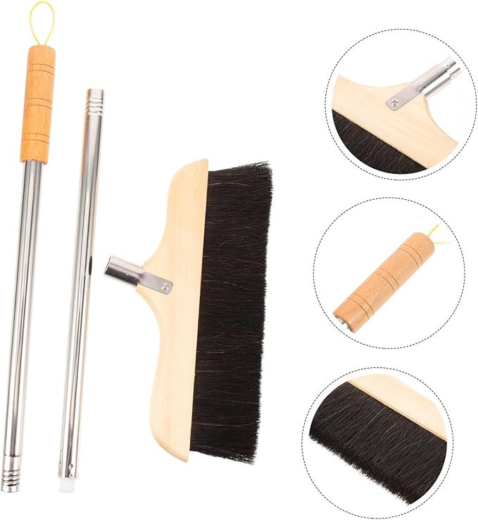 Broom Soft Bristle Cleaning Brush for Dusting Heavy Duty Floor Sweeping Tool
