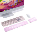 Wrist Rest for Keyboard and Mouse, Ergonomic Gel Keyboard Wrist Rest for Effortless Typing & Pain Relief, Cool Silicone Gel Wrist Support Pad for Gaming, Computers, Laptops, Office Pink