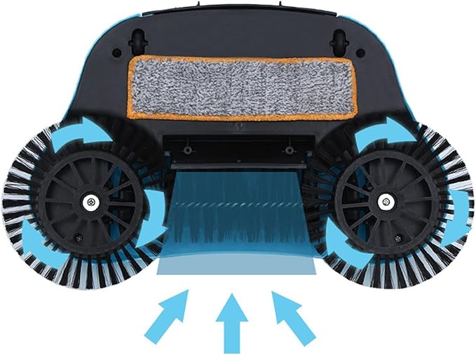 Hand Push Sweeper - Non Electric Floor Cleaner with Adjustable Handle, Carpet Sweeper for Hardwood Surfaces