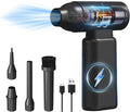 Compressed Air Duster, 3-Gear to 67000RPM Portable USB Rechargeable Brushless Motor Low Noise Electric Air Duster for Keyboard Cleaning, Car Interior Cleaning, Furniture Cleaning, Black