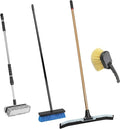 Harper 37518700 All-Purpose Scrubbing & Squeegee Brush Set with 10 in. Wash Brush with Flow-Through Handle, 24 in. Floor Squeegee, 10 in. Deck Brush and 8 in. Handheld Scrub Brush