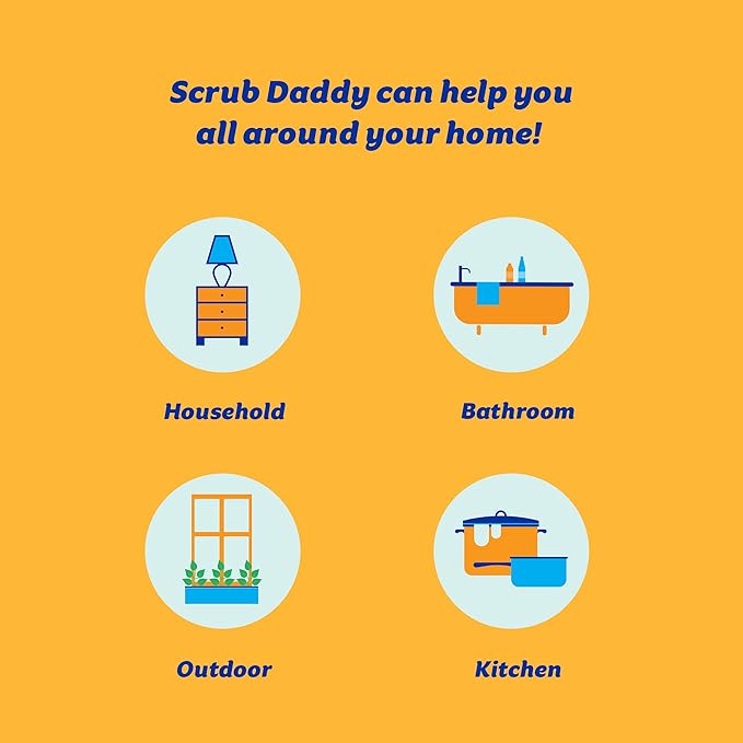 Scrub Daddy Sponge Set - Holiday Shapes - Non Scratch Scrubbers for Dishes and Home, Odor Resistant, Temperature Controlled, Soft in Warm Water, Firm in Cold, Deep Cleaning, (3 Count (Pack of 1))