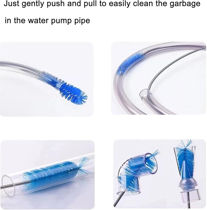 Flexible Long Drain Brush 67in Nylon Cleaner Double Ended Hose Tube Stainless Steel Pipe Brush 10 PCS 8.2in Straw Cleaning Brush