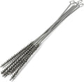 Utoolmart 5-Piece Stainless Steel Wire Cleaning Set - Spiral Power Tube Brush, Long Straw Brush, 0.3 inch Diameter, 12 inch Length
