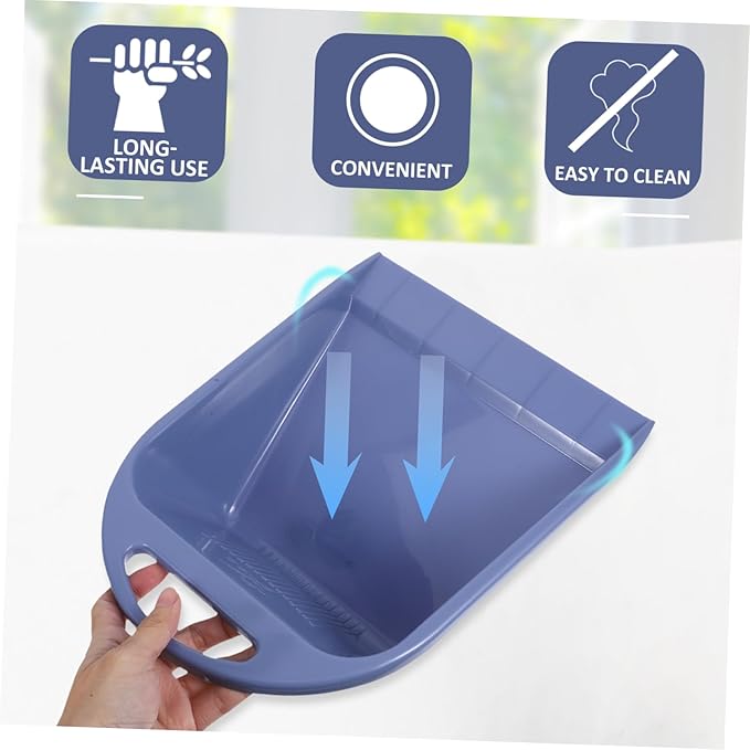 Portable Handheld Dust Pan for Home Cleaning Small Plastic Debris Collection Scoop Handle for Daily Use and Outdoor Cleanup