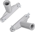 Broom Handle Bracket,5mm Thickness Deck Brush Accessories,Aluminum One-Piece Casting Metal Brackets,Broom Bracket for American Style Threadedd Threaded Tip Replacement (2)