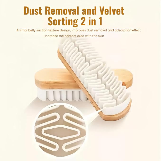 Suede Shoe Brush and Eraser, 2025 New Suede Brush and Eraser, Soft Suede Shoe Brush Cleaner, Suede Cleaning Brush for Shoes, Bags, Jacket, Purse, Sofa with Wooden Handle, Stain Eraser (1pcs)