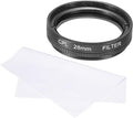 MECCANIXITY 28mm Circular Polarizer Filter, Double Sided Multi-Layer Coatings Polarizing Filter with Cleaning Cloth for Camera Lens