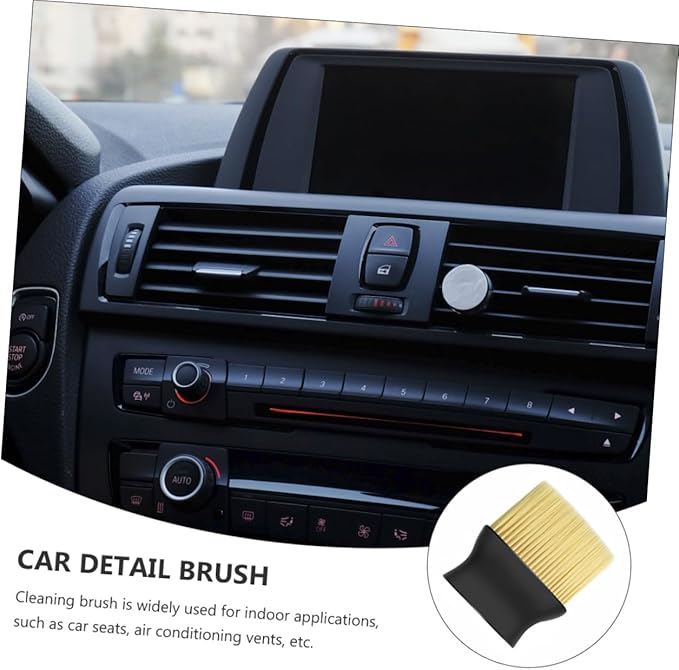 Car Vent Brush Air Vent Cleaning Brush for Interior Detailing Yellow Sturdy Soft Bristles