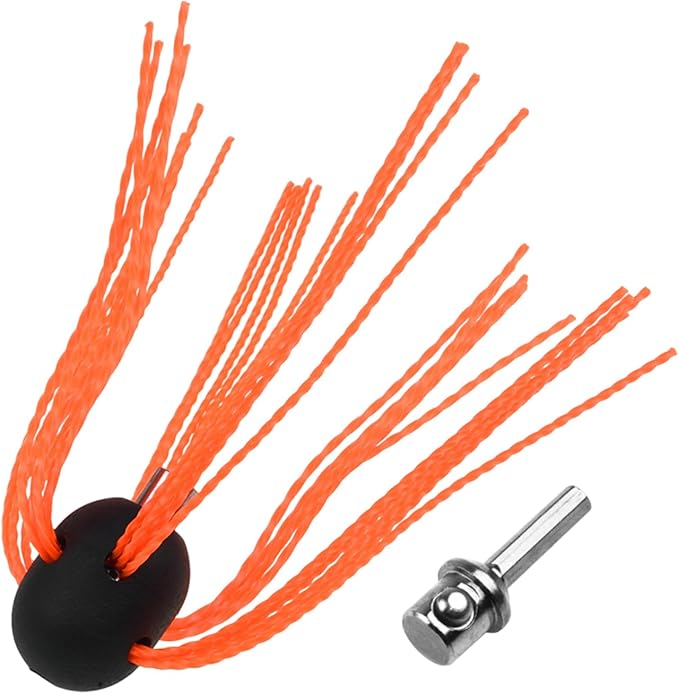 Chimney Sweep Brushes Replacement, 1/2'' External Thread, Brush Cleaning Range 4" -12", Rotary Sweep DIY Set With Aluminum Connector, Chimney Brush Kit Driven by Drill for Sweeping Fireplace