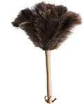 Ostrich Feather Dusters, Naturally Soft, Easy to Dust, Multi-Purpose Use, Solid Wood Handle, 17.3'' Long, Gray