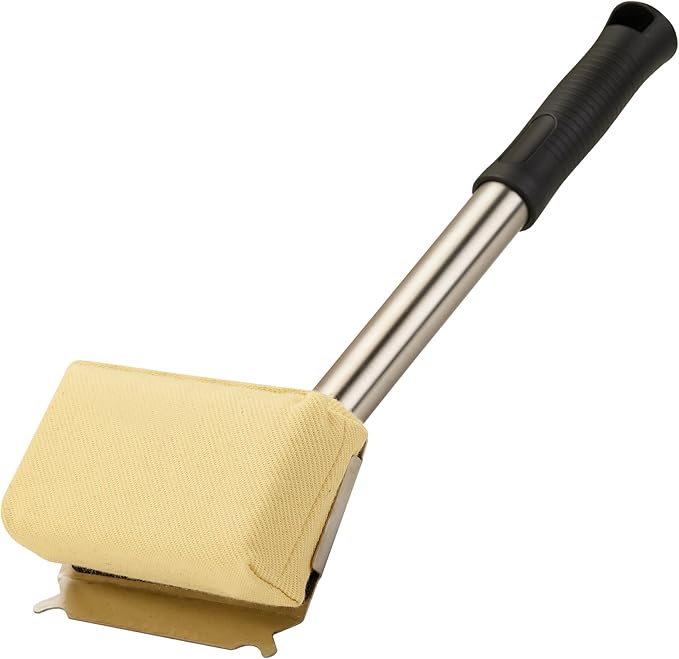 Bristle-Free Steam Grill Brush for Outdoor Barbecue, Safe for Cast Iron Grates, Includes Replacement Pads