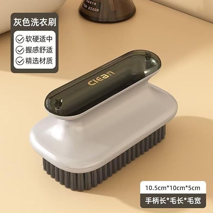 2 Pack Shoe Brush,Shower Cleaning Brush,Scrub BrushComfort Grip,Ideal for Cleaning Bathroom, Shower, Kitchen Bristle Brush (Grey Clothes Brush)