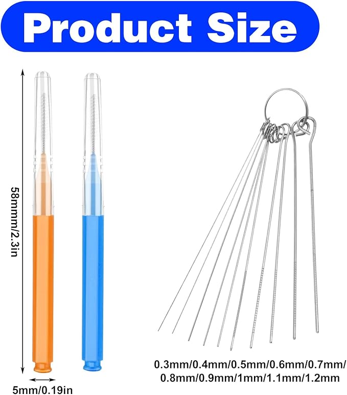 30 PCS Shower Head Cleaner Picks, Multiple Size Hole Cleaning Brush for Shower Head Small Hole, Stainless Steel Holes Anti-Clogging Cleaning Brush for Unchoke Showerhead