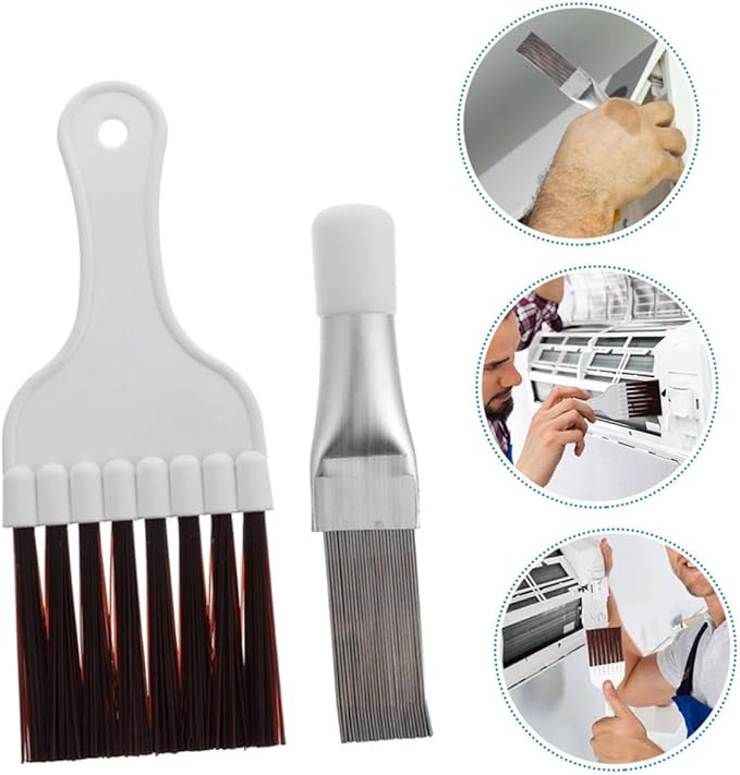 Cabilock 5sets Air Conditioner Fin Cleaning Tool Brush Comb Kit for Radiator and Evaporator Coil Maintenance Lightweight Efficient Dust Removal