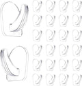 24 Pieces Small Seamless Clear Adhesive Wall Hooks for Hanging, Transparent Sticky Command Hooks for Bathroom Bedroom Kitchen