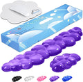 JIKIOU Clear Gel Wrist Rest for Keyboard and Mouse, Cool Silicone Mouse Wrist Rest Set, Cute Ergonomic Wrist Rest for Keyboard Typing Pain Relief, Suitable for Office Computer Laptop Gaming Purple