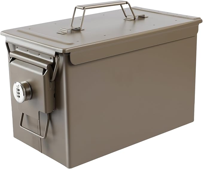 Ammo Can&Ammo Box, Fireproof & Waterproof Metal Storage Box - Perfect for Ammo, Lithium Batteries & RC Car Batteries