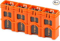 Storacell by Powerpax Slimline Battery Storage Container - Holds 4 - 9 Volt Batteries, Orange, 1 Count (Pack of 1)
