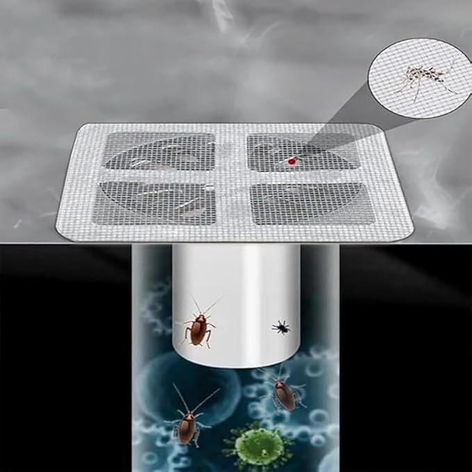 Disposable Shower Drain Hair Catcher Mesh Stickers, Bathroom Sink and Tub Drain Trainers Stainless Steel Hair Catcher Shower Drain, Fits Dishwashing Sink, Bathroom(10)