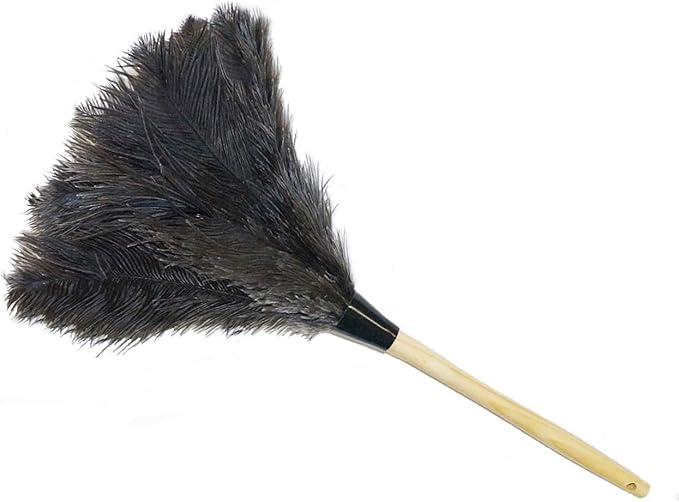 Alta Dusting Products 20 inch Grey Ostrich Feather Duster with Metal Coil Binding