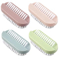 4pcs Nail Brush for Cleaning Fingernails, Nail Brushes for Cleaning, Two Sided Nails Scrubber Brush for Men Women Fingernail Clean Up Brushes (Purple, Blue, Green, Pink)