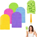 360° Electrostatic Duster Refills, The Sustainable Choice for a Dust-Free Home, Washable Reusable, for Cleaning Electronics Blinds Furniture Car Cleaner (1 Handle + 5 Refills)