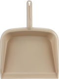 SPARTA Large Handheld Dustpan with Hanging Hole, Heavy-Duty Plastic Dustpan with Wide Lip for Countertops and Surfaces, Plastic, 10 Inches, Tan