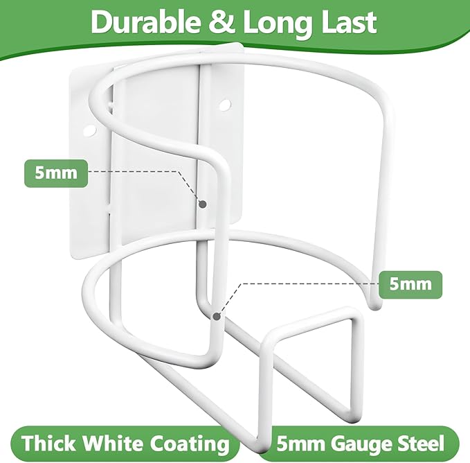 Wall-Mount Wipes Holder, Wipes Dispenser for Surface Cleaning Wipes, 5mm Steel Wire, Easy-Load Design with Strong Adhesive Backing (White, Small)