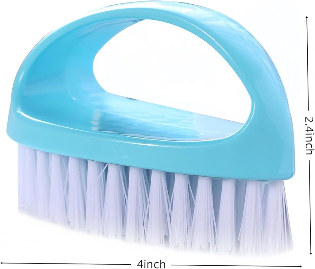 luvilly2pack Handle Brush, Heavy-Duty Nylon Hard Brush, Suitable for Gentle Cleaning of Sinks, bathtubs, Floors, Hands, Nails, Multifunctional Cleaning (Blue and Green)