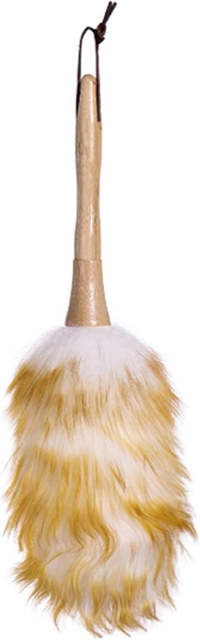 Feather Duster, 2 Pack Lambswool Duster, Pure Lambs Wool with Wood Handle(Medium)