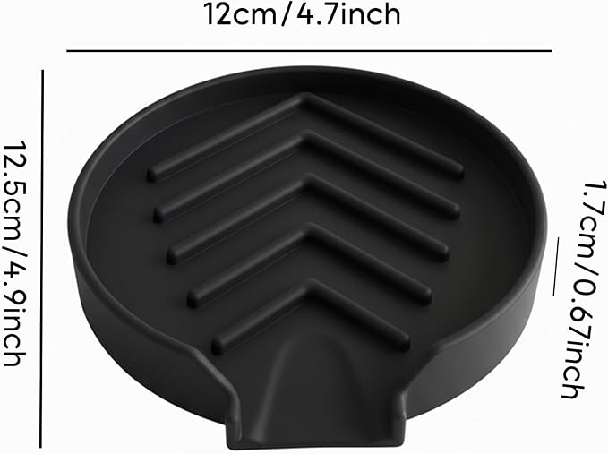 2 Pack Holder for Scrub Daddy, Thinnest Build to Last Sponges Holders, Durable Smiley Face Sponge Rack, Large Soap Dish & Sink Caddy Organizer, Dishwasher Safe (Black, 2)