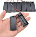 HAHIYO 3V AAA Battery Holder Bundle with Wire Sturdy Cover Flexible Springs Contact Build-in Switch Batteries Black Case Easy Install 8 Pieces for Wall Clocks Ham Radio Kids Toys