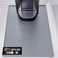 GORILLA GRIP Silicone Coffee Mat, 15x23, Espresso Machine Bar Accessories, Keep Kitchen Counters Clean, Stays in Place, Waterproof and Heat Resistant Dish Drying Mats, Home Decor Essentials, Gray