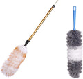 Feather Duster, Household Lambswool Duster, Long Reach/Extendable for Cleaning High Ceiling Fan, Interior Roof(B)