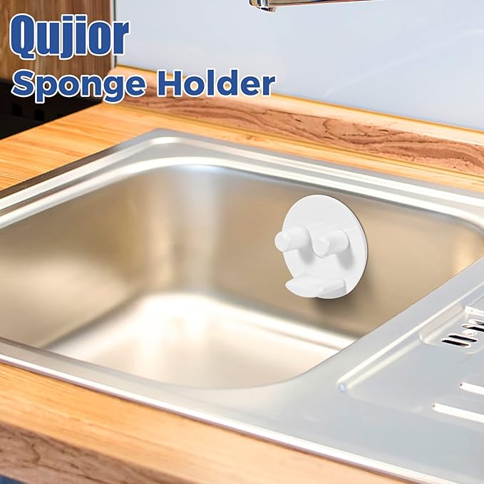 Scrub Sponge Holder for Kitchen Sink - 2Pack Suction Cup Sponges Holder - Sink Sponge Caddy Organizer Daddy Holder