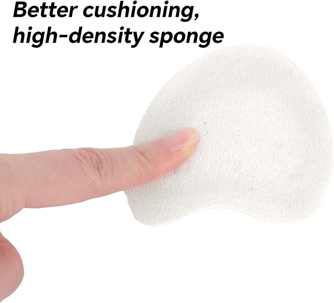 2 Pairs Metatarsal Pads, Breathable Ball of Foot Cushions Microfiber Leather and Sponge Forefoot Support Pads for Women Men Heels All-Day Comfort