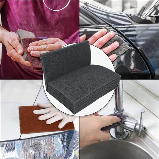 6"x9" Automotive Scuff Pad 8 Pack (7448) - 8 Gray(Ultra Fine), Wet/Dry Reusable Scuffing Pad for Paint Prep, Sanding - Auto Body, Woodworking & Handicrafts