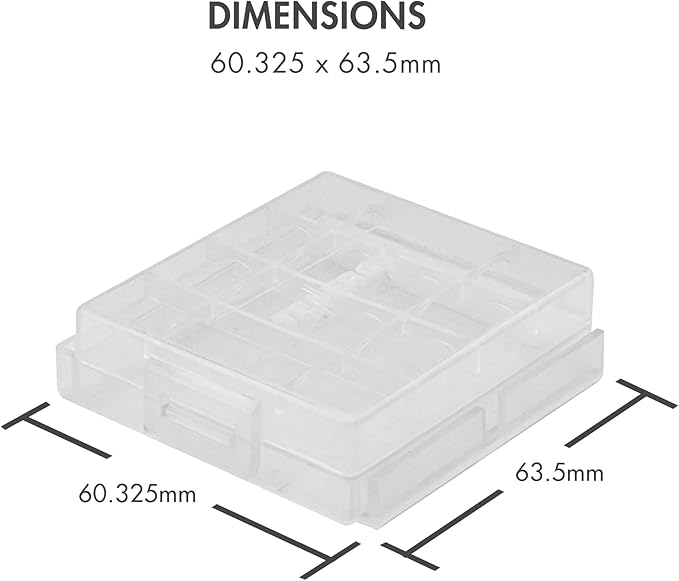Tenergy 30 Pack Plastic Storage Case for AA/AAA Batteries (Batteries Sold Separately)