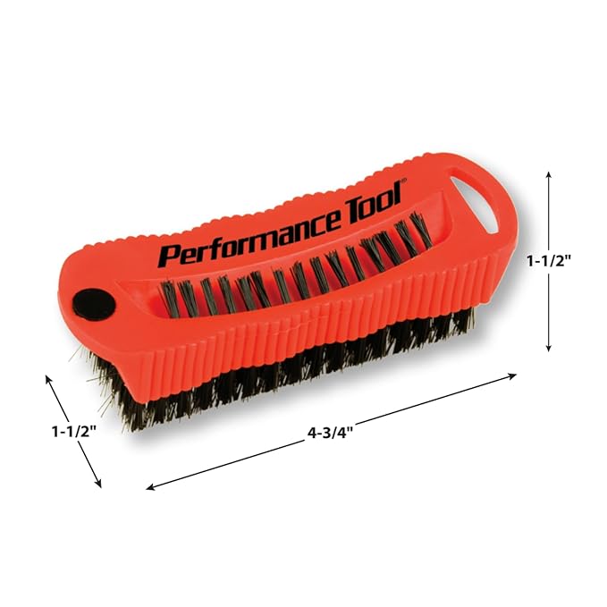Performance Tool W9163 Utility and Fingernail Brush with Magnet / Scrub Brush