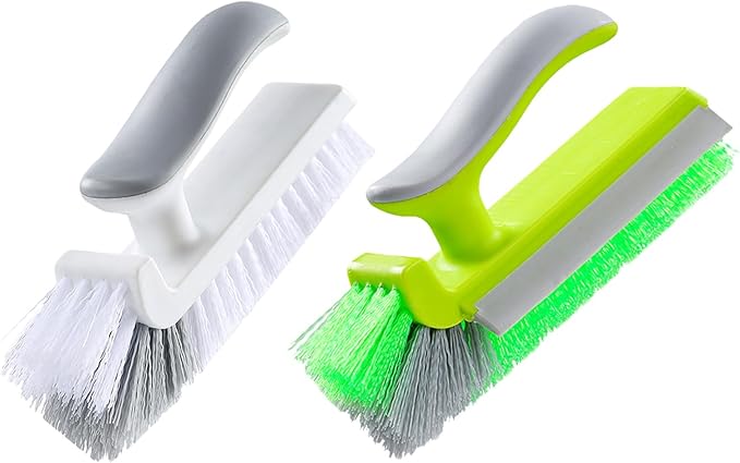 Heavy Duty Corner Cleaning Tool Flexible Bristles Storage Hole Comfort Grips Bathroom Kitchens Corner Remover Door Frame Crevices Cleaner