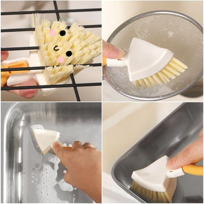 Foldable Triangular Gap Cleaning Brush – Compact & Flexible, Ideal for Crevices, Corners, and Narrow Spaces