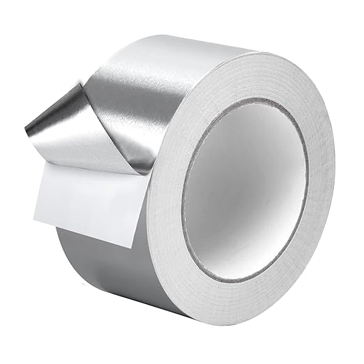 DGSL Aluminum Foil Tape, 2in x167ft(3.9 mil) Silver Metal High Temperature Heavy Duty HVAC Tape for Ductwork, Sealing, Patching, HVAC