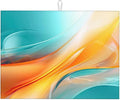 Teal and Burnt Orange Abstract Art Swirl Microfiber Dish Drying Mat, 18 x 24 inch Absorbent Decorative Kitchen Counter Mats, Polyester, Washable, Reusable, Foldable, for Dining Area, Small Appliances