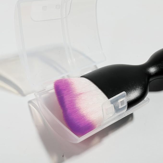 Car Interior Detailing Brush,Soft Bristle Cleaning Brush Car Detailing Brush Dusting Brush,Car Interior Cleaning Tool,Auto Detail Brush Car Dash Duster Brush (Black&Purple with Cap)