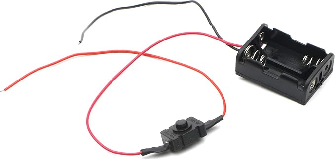 23A 24V/2x12V Battery Holder Plastic Box with On/Off Switch, Wire Leads (12 Inch), 5pcs for Remote Control, Car, Electronics, 24V Power Storage Case Container