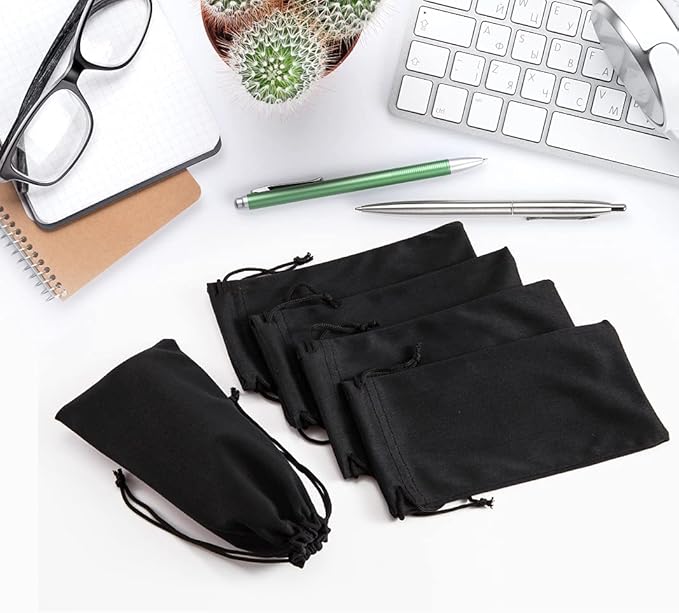 TRIUMPH VISION Soft Eyeglass Pouch 3 Pack - Pouch for glasses Microfiber Screen Cleaning Bag