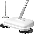 2-in-1 360° Rotating Hand Push Floor Sweeper with Long Handle, Manual Carpet and Hard Floor Cleaner, Hanging Manual Vacuum Sweeper for Home Office Quick Dust Debris Pickup