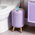 Motion Sensor Bathroom Trash Can with Lid, 3 Gallon/11L Automatic Bathroom Wastebasket,Touchless Trash Bin with Removable Legs for Kitchen,Office,Toilet,Bedroom,Smart Sensor Trashcan-Purple